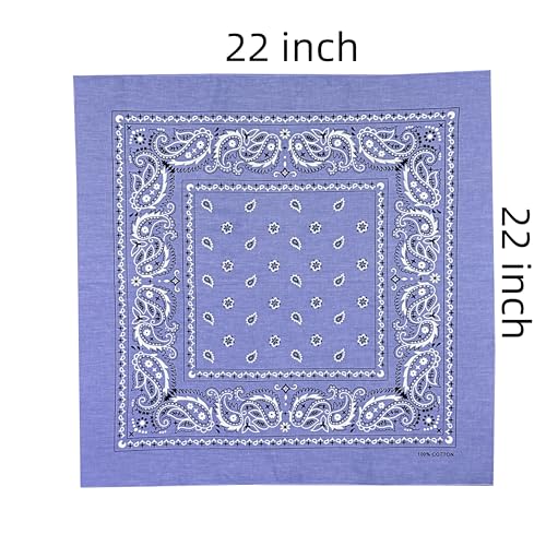 Image of Vamqor 100% Cotton 10 Pack Fine Bandanas
