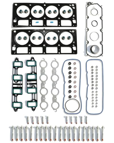 Image of HS26192PT-5 Cylinder Head Gasket Kit with TTY Bolts Set ES72390 for GM 6.0L 6.2L V8 Gen IV LS-based Engines, Fits for L96 LY6 L76 L92 L94 L9H 2007-2020 Chevy Express Silverado, GMC Savana Sierra Yukon