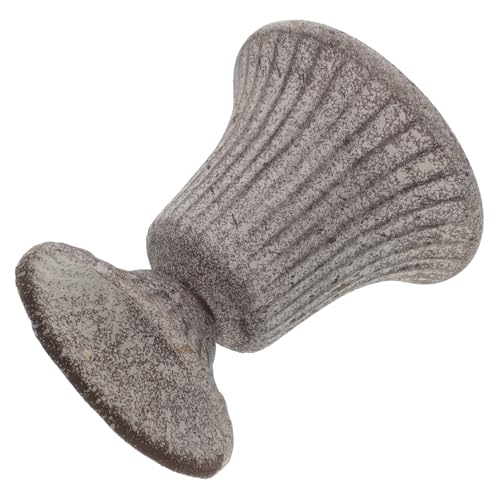 HEMOTON Vase Funéraire en Fer pour Cimetière, Pot de Fleurs Décoratif Extérieur, Jardinière Urne Vintage Gris, pour Tombe et Mémorial Floral Solide