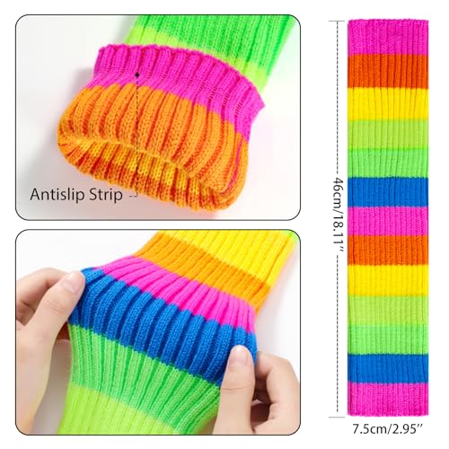 Image of Pleneal Leg Warmers for Women 80s Y2k, Ribbed Knit Long Socks LegWarmer