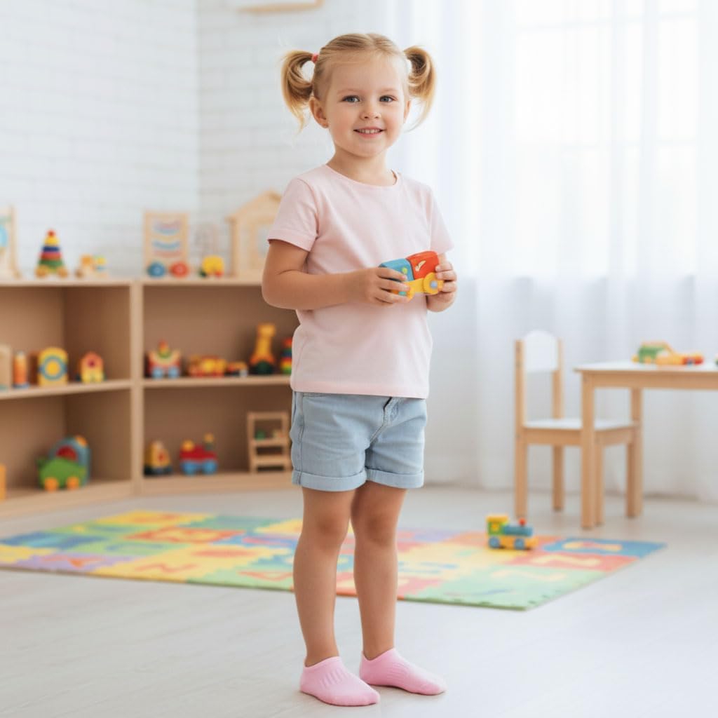 Cozi Foot 10 Pairs Boys Girls No Show Socks Cotton Non Slip Low Cut Socks - Image 2