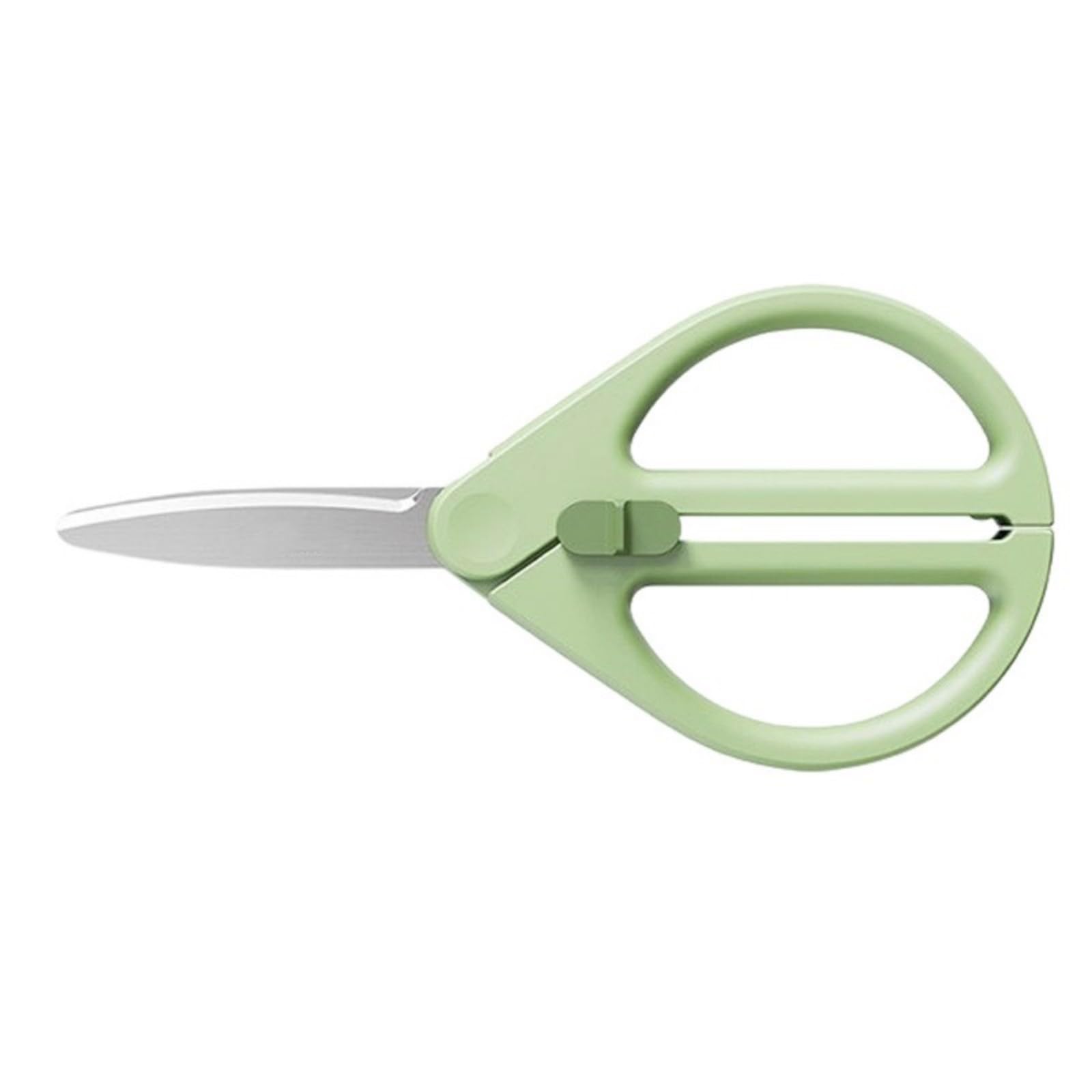 Hsioluted Green Artist Grade Paper Cutting Art Scissors Foldable Trimming Scissors With Abs Handle And Space Saving Retractable Features Retractable Handle