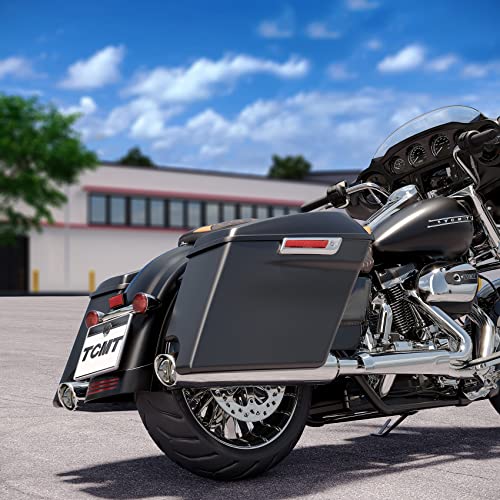 Alforjas rígidas TCMT estiradas 5" con cierre y llaves, para motocicletas Harley Davidson modelos Touring 2014-2024 (par) miniatura 2