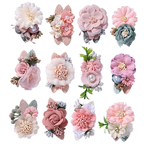 Épingles à fleurs Healvian en lot de 12 pièces légères pour ornements de tête