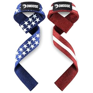 DMoose Fitness Wrist Straps for Weightlifting, Perfect for Gym Workouts, Deadlifts, and Powerlifting, Padded Lifting Straps Gym for Men & Women, Durable & Comfortable Deadlift Strap with Silicone Grip