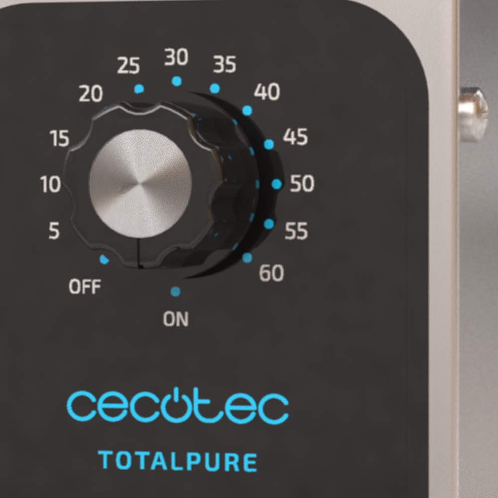 Cecotec Generatore di Ozono Totalpure 4000 Ozono. Potenza 120 W, Pulisce 28 G/Ora, Timer Fino a 60 Minuti, Spegnimento Automatico, Copertura Fino a 100 M2, Facile da Trasportare.