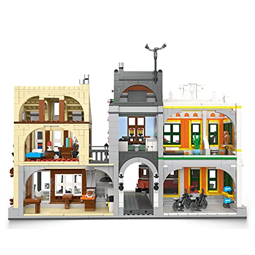 Mocdiy Modular Haus Bausteine, 3080+Stück Portugal Lissabon Straßenansicht Modell Bausatz, Kreative DIY Architektur… – Bild 4