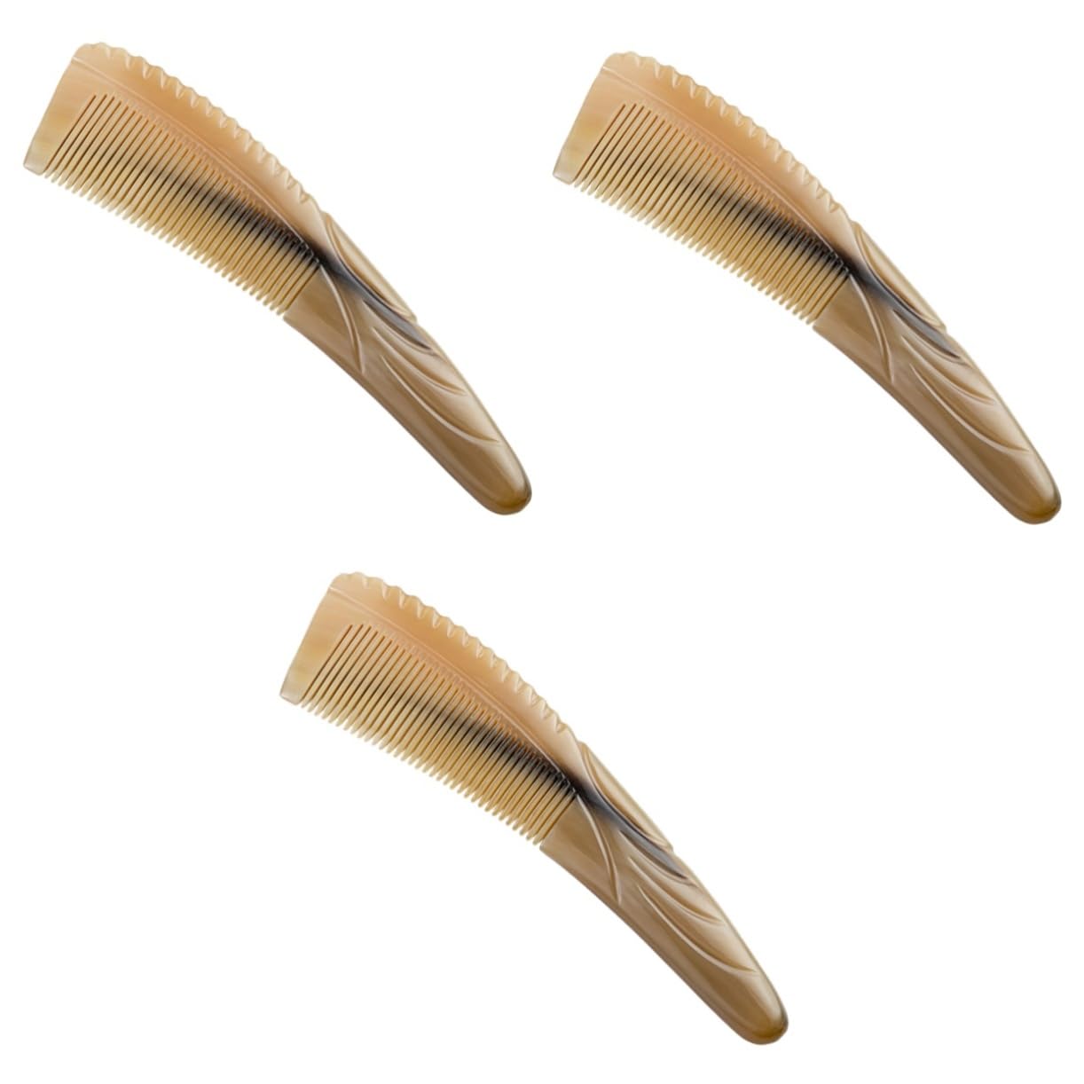 Beaupretty 3 Pièces Peigne En Bois Fin Peigne à Moustache à Cheveux En Bois Naturel s De Coiffure Pour Femmes De Soin Des Cheveux Masseur Homme Antistatique Cornes