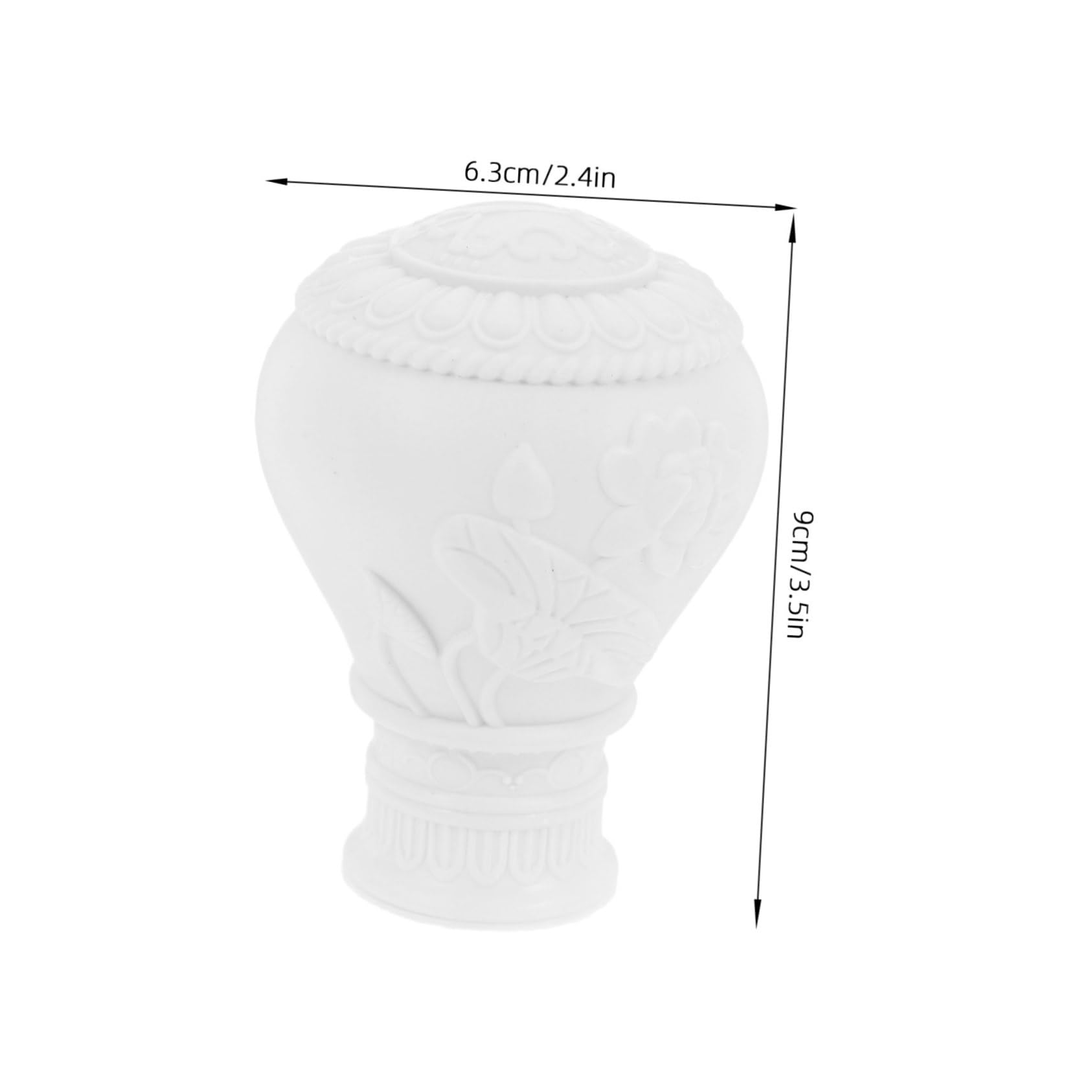 SOLUSTRE 2pcs Curtain Rod Finials Decorative End Caps for Stylish Curtain Rods Effortless Installation for Home and Window Treatments