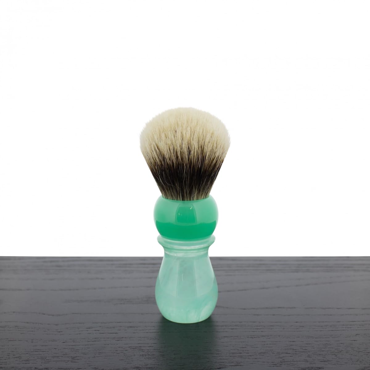 Yaqi Two Band Silvertip Shaving Brush, Mountain Lake Handle, 24mm