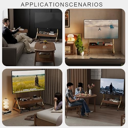 Soporte móvil para TV ajustable con ruedas miniatura 7