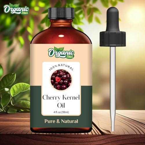Image of Organic Zing Cherry Kernel (Prunus avium) Oil | Pure & Natural Carrier Oil for Skincare, Hair Care, Aroma & Diffusers - 118ml /3.99fl oz