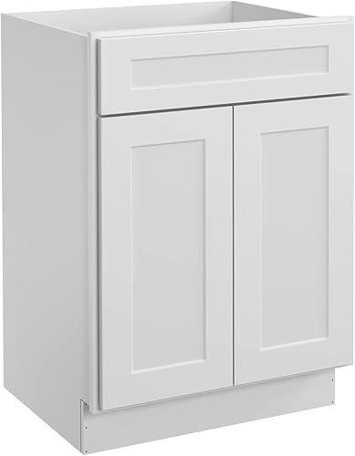 Miniatura 3 de LOVMOR SW-VS24 Armario base de 24 pulgadas de ancho, tocador de baño de un solo fregadero puertas de cierre suave y estantes ajustables, 21 pulgadas