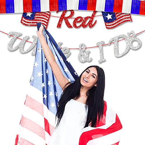 Image of 6 Pack 10 Feet White Blue Red Foil Fringe Garland Metallic Tinsel Streamers Banner Wall Hanging Backdrop Banner for Parade Floats, Thanksgiving, Christmas, Birthday, Halloween Party Decorations