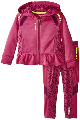 Reebok Little Girls' Two-Piece Mapped-Out Peplum Set