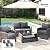 Outsunny Outdoor Chair Cushions Set of 4, Fade Resistant, 24 x 24 in Deep Seat, Patio Cushions for Chair, Sofa, and Outdoor Furniture, Gray