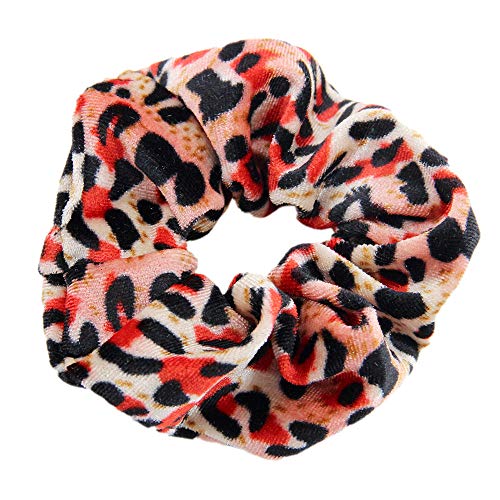 12 Pack Women's Animal Style Leopard Print Hair Scrunchies Cheetah Scrunchie Leopard Hair Ties Chiffon Ponytail Holder Elastic Bobbles (12 Pcs Leopard Velvet Scrunchies F) #TOP7