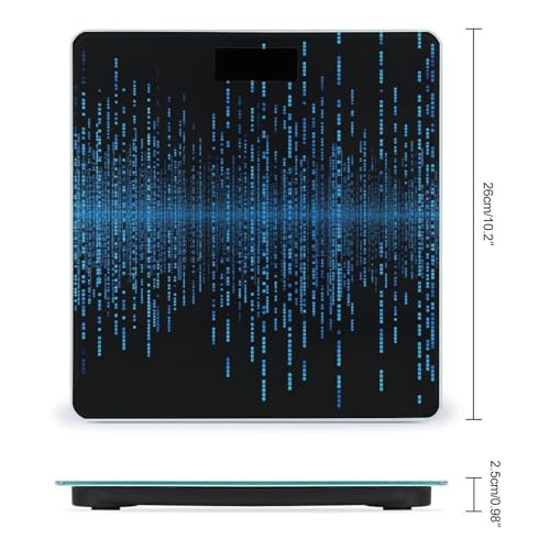 Báscula digital de baño con vidrio templado y pantalla LCD miniatura 2