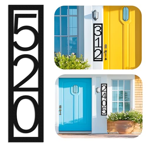 image for YUAJSTERL Custom Metal Modern House Number Sign for Outside - Personal