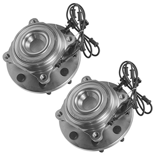 Image of TRQ Front Left and Right Wheel Bearing and Hub Assembly Set 2 Piece Compatible with 2009-2010 Dodge Ram 2500 4WD 2009-2010 Ram 3500 4WD 2011 2500 4WD 2011 3500 4WD