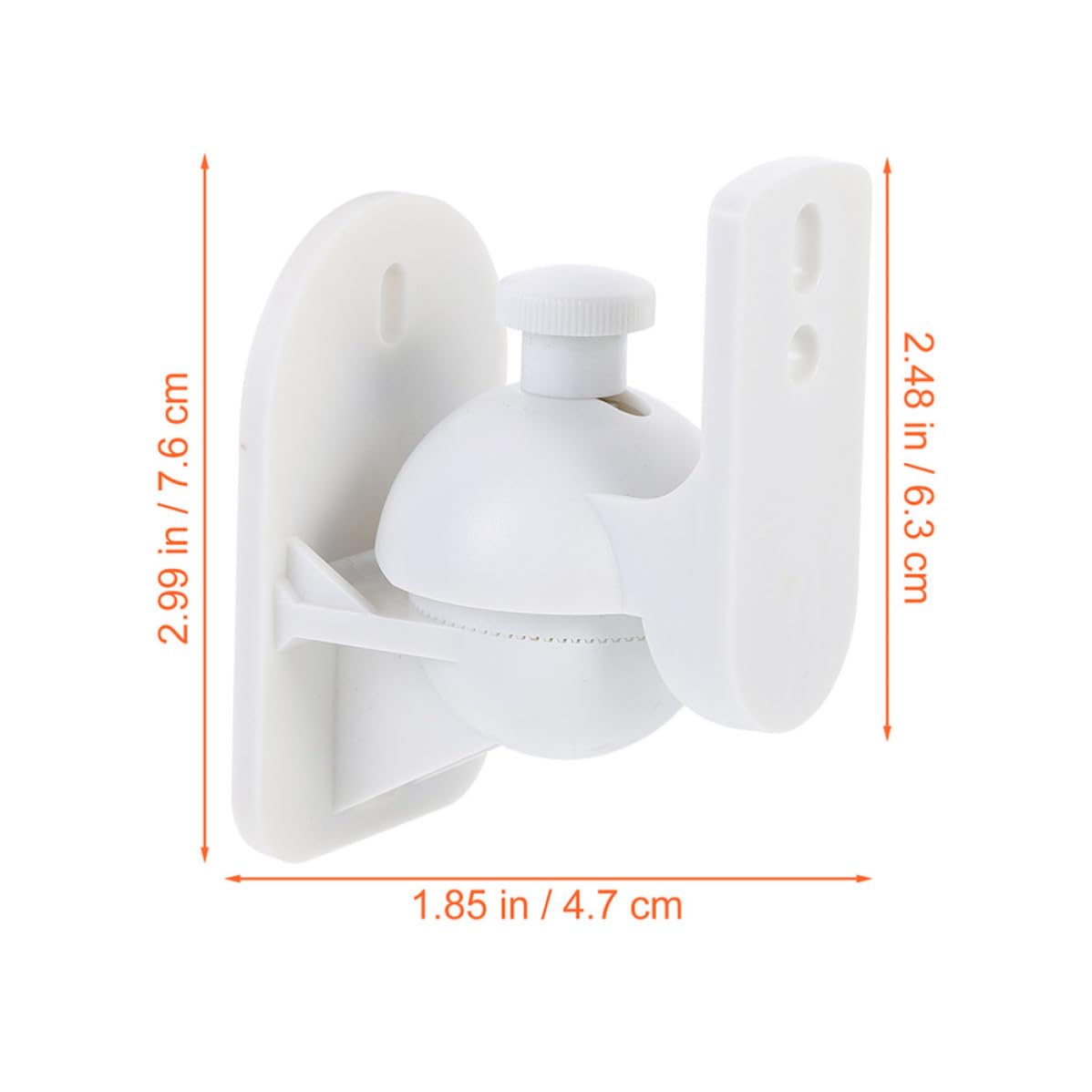 4 Piezas Soportes de Pared Giratorios para Altavoces Diseño de Montaje en Pared, Capacidad de 5kg, Material Abs y Ahorro de Espacio para Uso en Interiores