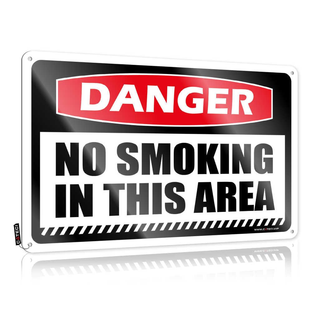 Fzfn Colour Restroom Accessories Cool Wall Decor Rustic Essentials | Danger No Smoking In This Area Classy Metal Wall Decor For Living Room Home(30X40cm)