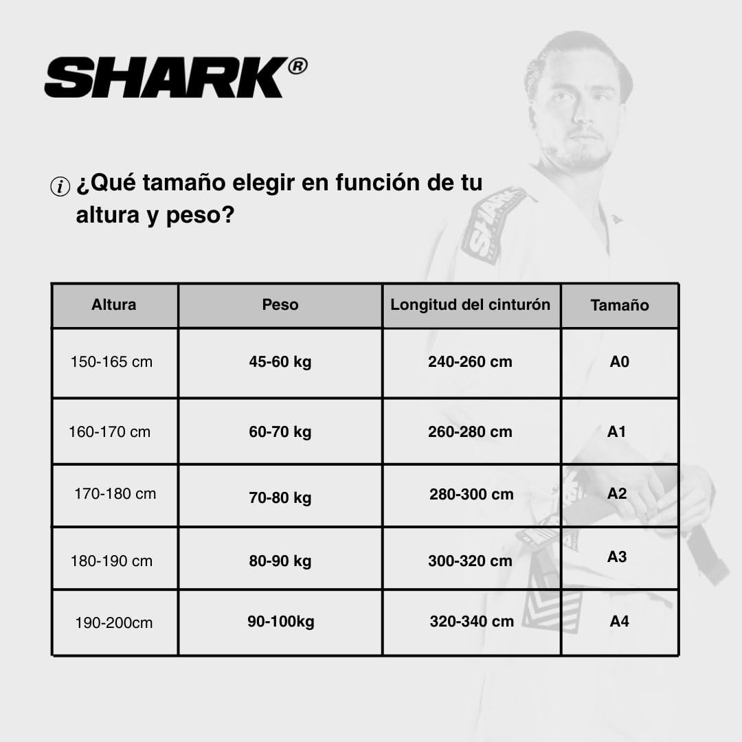 SHARK BOXING Cinturón Blanco BJJ, Cinturón Jiu Jitsu | El complemento perfecto para tu Kimono de Jiu Jitsu