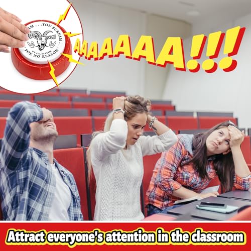 Screaming Goat Toy Button, Wired Things Screaming Goat Desk Toy Prankster Stuff for Adults, Funny Gag Gifts for Men and Women