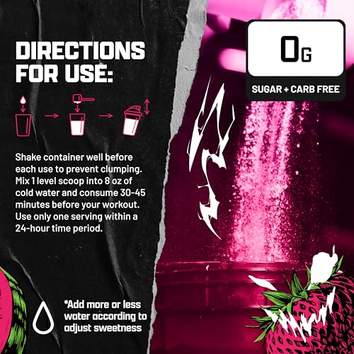 Image of Outrage Ultra HIGH STIM Pre-Workout Powder for Men | 400mg Caffeine, L-Citrulline, Beta-Alanine, Creatine | Extreme Energy, Focus, Strength & Endurance (30 Servings, Strawberry Watermelon)