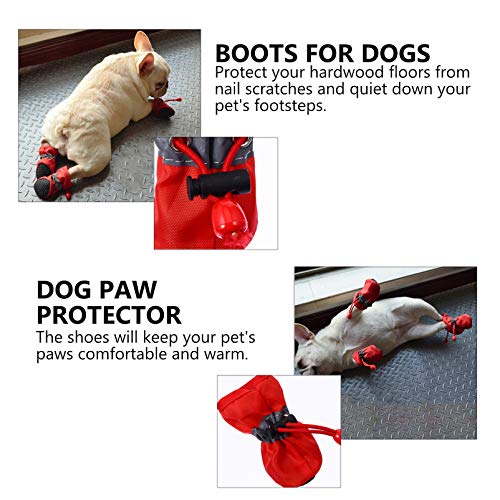 Balacoo 4 peças de sapatos para cães de Natal para animais de estimação, respiráveis, antiderrapante