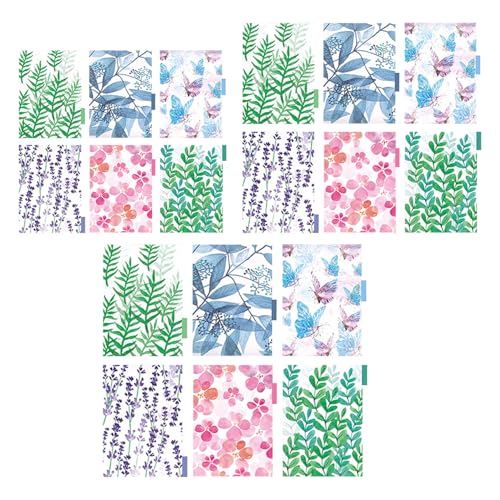 Separadores de pestañas pastel impermeables para organizar tus cuadernos de 6 anillas