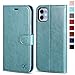 Produktbild OCASE iPhone 11 Hülle Handyhülle [Premium Leder] [Standfunktion] [Kartenfach] [Magnetverschluss] Tasche Flip Case Cover Etui Schutzhülle lederhülle klapphülle für iPhone 11 (Minzgrün)