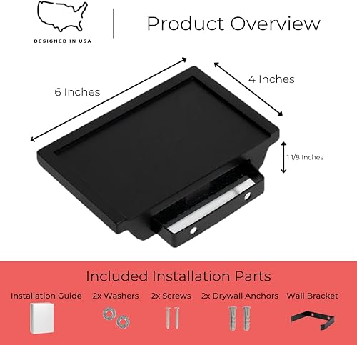 Vista 23 de Juego de 3 estantes flotantes montados en la pared, decoración pequeña decorativa del hogar para baño, sala de estar, cocina, dormitorio y oficina