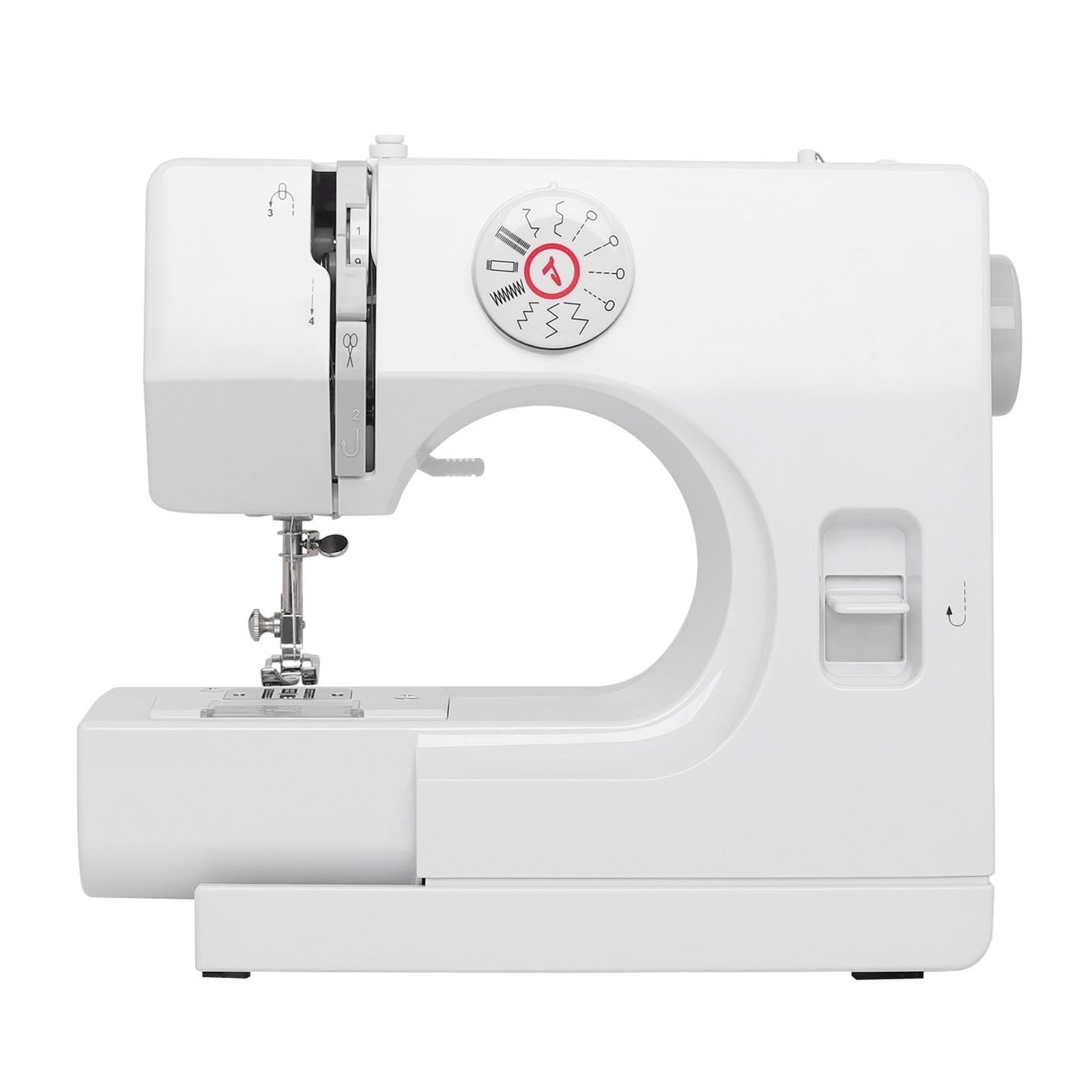 Máquina de Coser doméstica Multifuncional semiautomática 725 Mini, Modelo pequeño y portátil, eléctrica, con 12 Puntadas, Pedal, Potente, silenciosa y Estable.