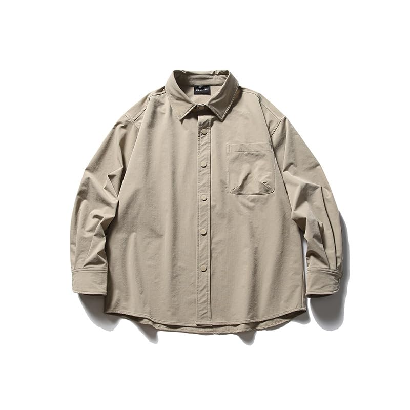 Chemise Ample Homme Anti-Transpiration Textile Léger de Printemps Fluide - 7
