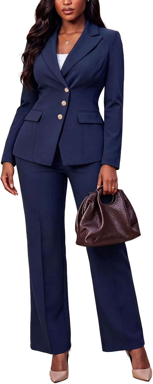Agenlulu Women's 2 Piece Outfits Business Casual Suits Office Work Sets