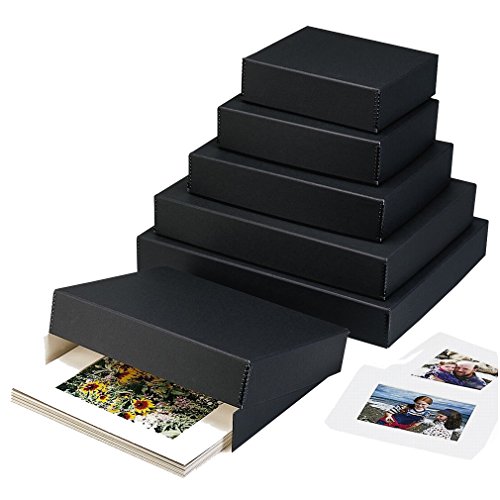Lineco, Museum Archival Drop-Front Storage Box, Acid-Free with Metal Edges, 9 X 11 3 inches, Preserve Photos Documents Prints and Old Paper, Black
