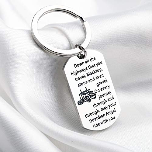 FUSTMW Drive Safe Keychain Car Owner Gift May Your Guardian Angel Ride With You Car Lover Gift4