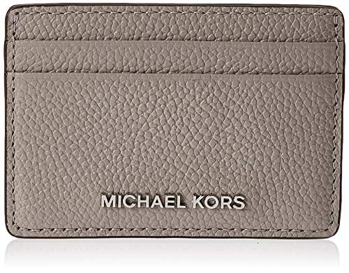 Preisvergleich Produktbild Michael Michael Kors Kreditkartenetui, Kieselstein-Design, Leder, Perlgrau