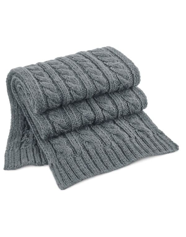 Bufanda Unisexo COOZO de Punto Trenzado Mezclada para Invierno