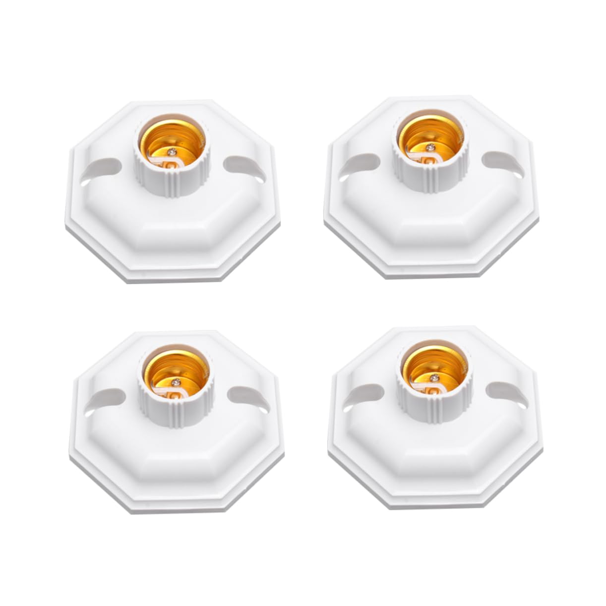 UKCOCO 12 Pz Attacco Base Lampadina E27 Presa Per Lampada a Sospensione Portalampada E27 Presa Base Candelabro Base Della Lampadina Base Per Lampada Da Tavolo Bianca Lampade Cerniera