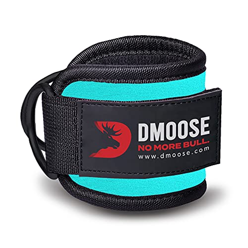 DMoose Ankle Strap for Cable Machine Attachments - Gym Ankle Cuff for Kickbacks, Glute Workouts, Leg Extensions, Curls, Booty Hip Abductors Exercise for Men Women