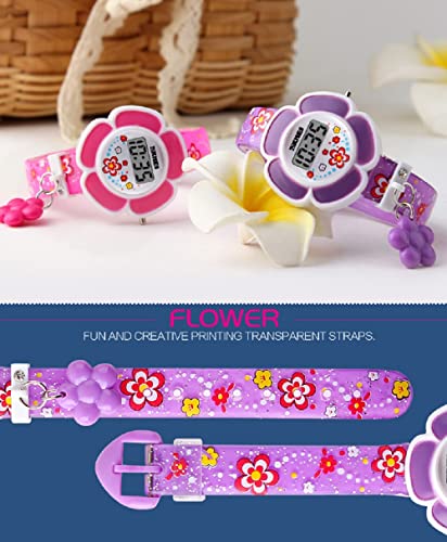 Kids Watch Girl Flower Shape Watch Novelty Cartoon Digital Watch 11444