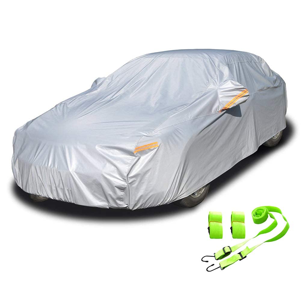 Photo 1 of kayme 6 Layers Car Cover Waterproof All Weather for Automobiles and car Cover Windproof Straps
