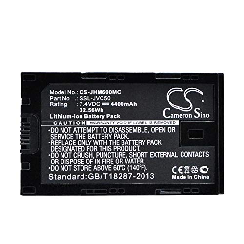 XSPLENDOR XPS Replacement Battery for JVC GY-HM200 GY-HM600 GY-HM600E GY-HM600EC GY-HM650 GY-HM650EC GY-HMQ10 GY-HMQ10E GY-LS300CHE
