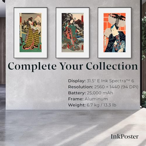 Image of Affresco 31.5 inch - Color Screen E Ink Spectra 6 - Up to 1 Year on One Charge - Paper-Like and Health-Conscious: Silent, no Blue Light - Aluminium Body - Thousands of Artworks in Application