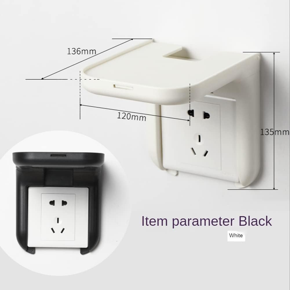 Wall Socket Rack No Punching Required Suitable for Smart Audio Brackets Bathroom Storage Organizer White
