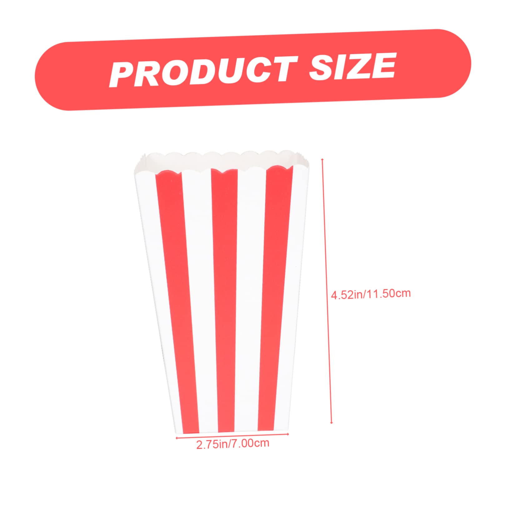 Alipis 48pcs Movie Night Popcorn Containers Popcorn Boxes French Fries Box Party Snack Bags Fried Food Containers