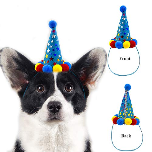 Idolpet Dog Birthday Boy Bandana Hat Toy Set Pet Happy Birthday Party Supplies Triangle Bibs With Cute Bone Dog Birthday Scarf Accessories And Decoration For Doggy Large Dog – Blue… #TOP3