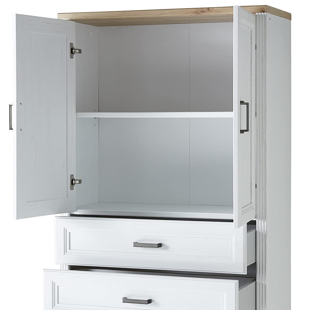 Lomadox Büro Aktenschrank Kombination Pinie hell Artisan Eiche